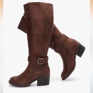 Luoika Extra Wide Calf Knee High Boots Wide Width Winter Tall Boots